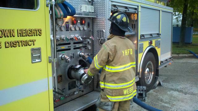 F.F. Rich Weber on the pump panel of Eng. 271 @ pump opps class